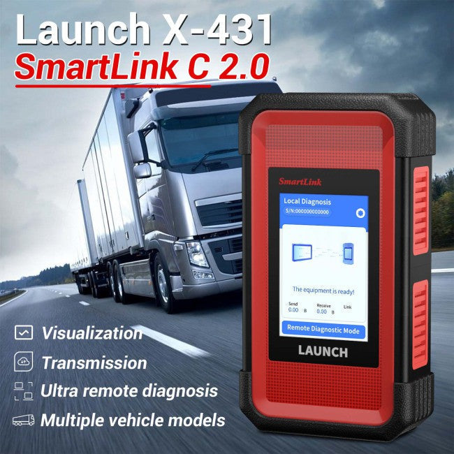 Launch X431 SmartLink C 2.0 Heavy Duty Truck Module For X431 V+ V5.0 / Pro3 APEX ACE / PRO3S+ V5.0