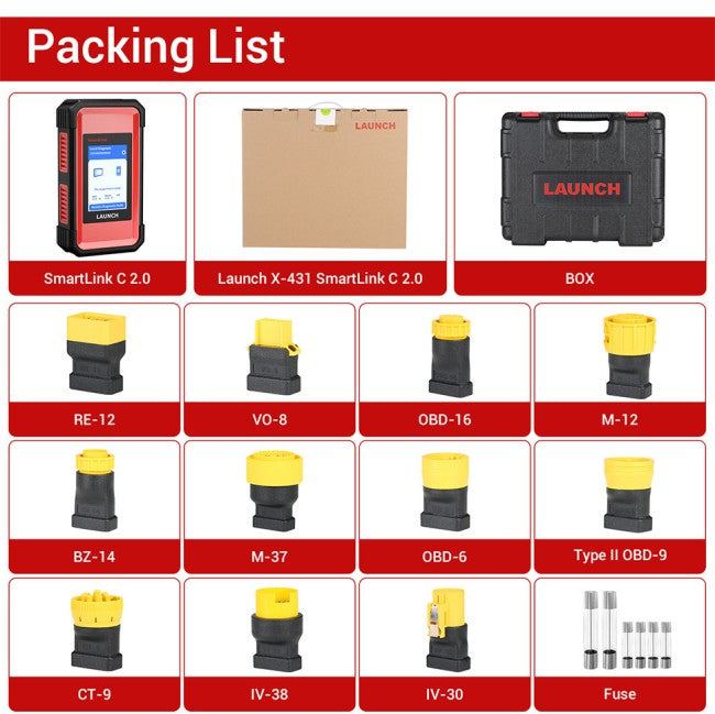 Launch X431 SmartLink C 2.0 Heavy Duty Truck Module For X431 V+ V5.0 / Pro3 APEX ACE / PRO3S+ V5.0