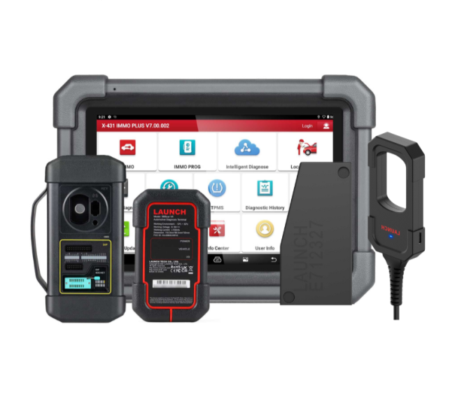 Launch X431 IMMO PLUS Key Programmer with X-PROG3 and X431 Key Programmer, 10pcs Super Chips