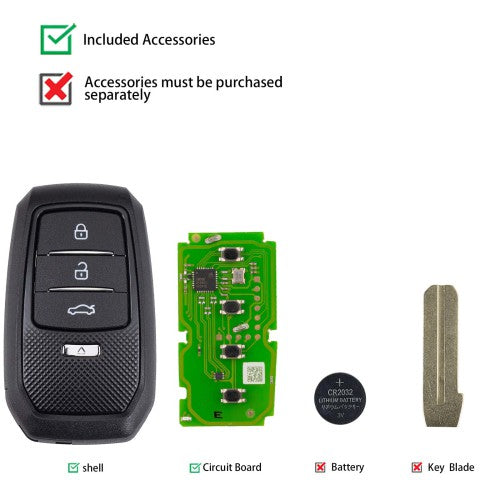 Xhorse XSTO01EN Smart Remote Key Toyota XM38 4D 8A 4A All in One 4 Buttons