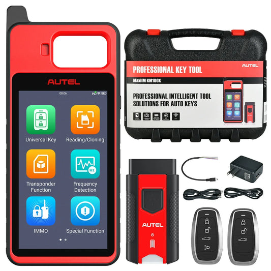 Autel MaxiIM KM100X Universal Key Generator Kit丨Key Fob Programmer for Transponder & Key Creation and IMMO Learning丨2 Free IKeys