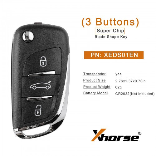 Xhorse XEDS01EN Super Remote Key DS 3 Buttons Built-in [5PCS]