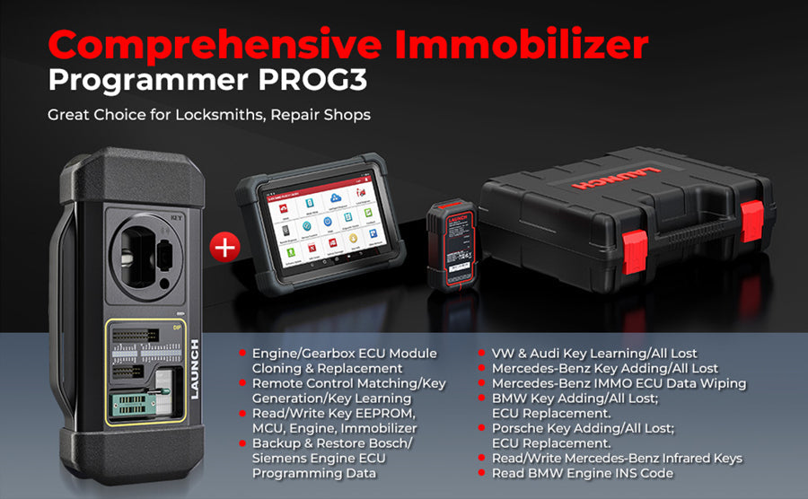 Launch X431 IMMO PLUS Key Programmer with X-PROG3 and X431 Key Programmer, 10pcs Super Chips