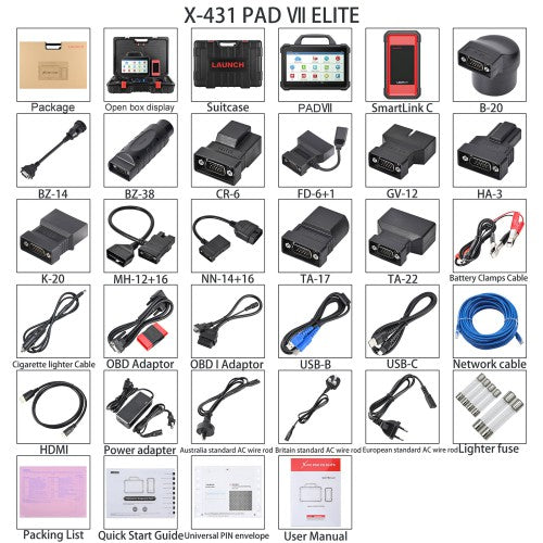 2025 LAUNCH X431 PAD VII Elite & X-Prog 3 GIII with MCU3 Adapter – Advanced Diagnostic, Immobilizer & Key Programming Bundle + FREE CRP123X
