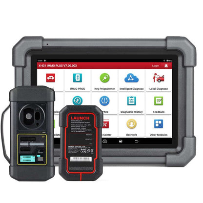 Launch X431 IMMO PLUS Key Programmer with X-PROG3 and X431 Key Programmer, 10pcs Super Chips