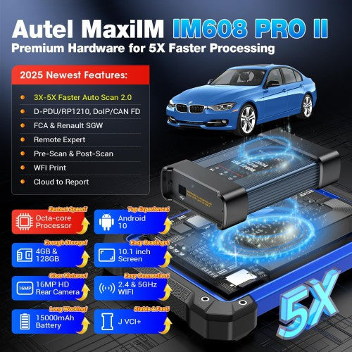2025 Autel MaxiIM IM608 PRO II (Autel IM608 II) Full Kit Plus IMKPA Accessories with Free G-Box3 APB112 Get 2pcs Free Otofix Smart Key Watches