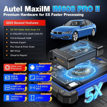 2025 Autel MaxiIM IM608 PRO II (Autel IM608 II) Full Kit Plus IMKPA Accessories with Free G-Box3 APB112 Get 2pcs Free Otofix Smart Key Watches