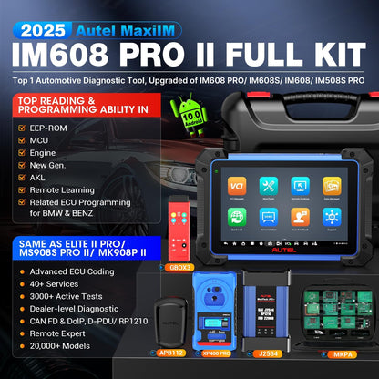 2025 Autel MaxiIM IM608 PRO II (Autel IM608 II) Full Kit Plus IMKPA Accessories with Free G-Box3 APB112 Get 2pcs Free Otofix Smart Key Watches
