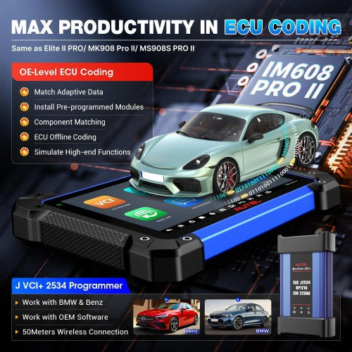 2025 Autel MaxiIM IM608 PRO II (Autel IM608 II) Full Kit Plus IMKPA Accessories with Free G-Box3 APB112 Get 2pcs Free Otofix Smart Key Watches