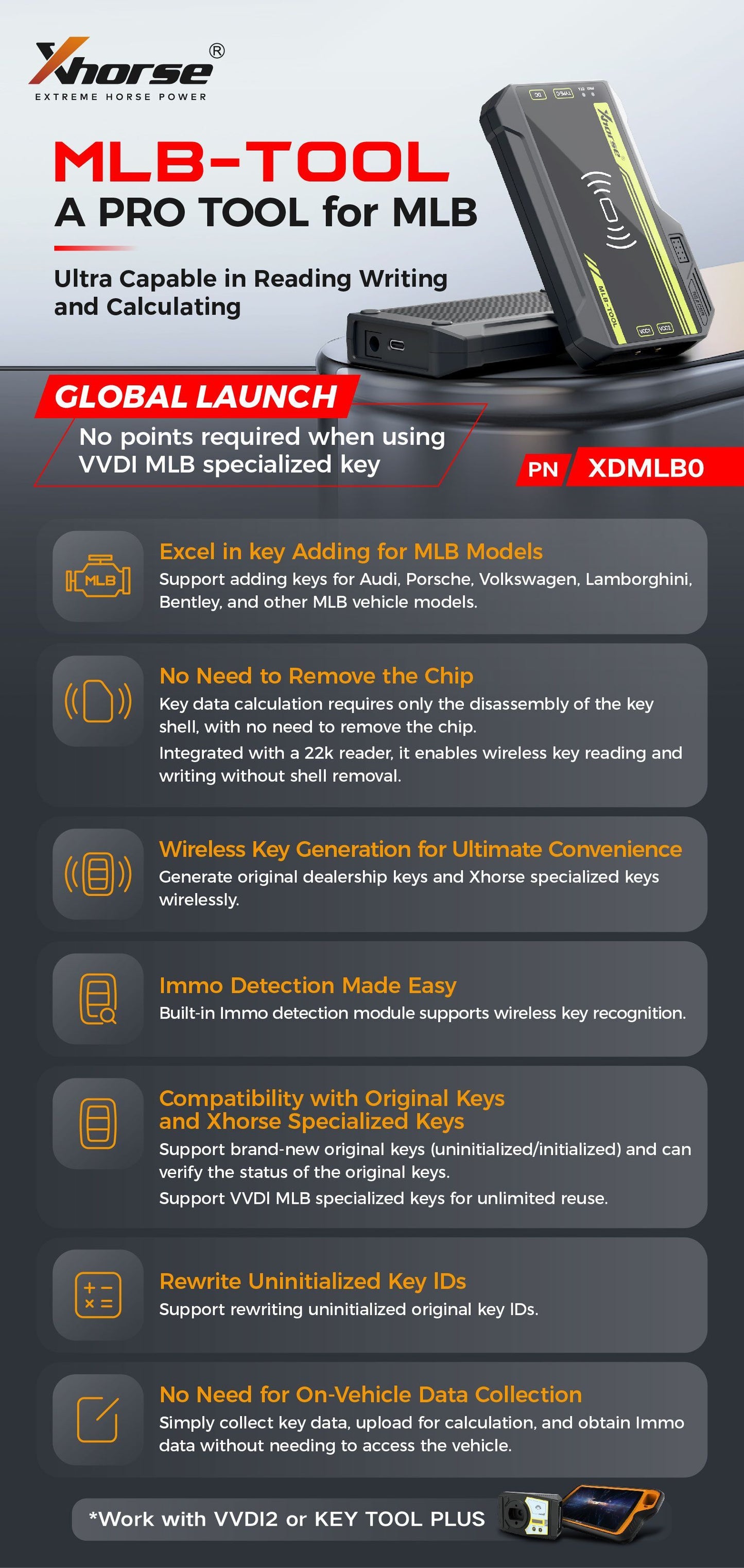 Xhorse XDMLBO VVDI MLB-Tool Key
Programmer