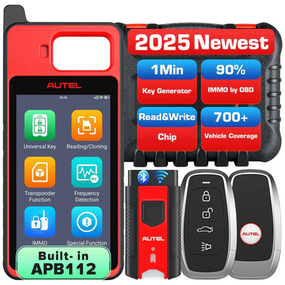 Autel MaxiIM KM100X Universal Key Generator Kit丨Key Fob Programmer for Transponder & Key Creation and IMMO Learning丨2 Free IKeys